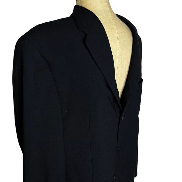 Ralph Ralph Lauren Sport Coat Blazer VTG Mens Size 42R 100% Wool Black Jacket